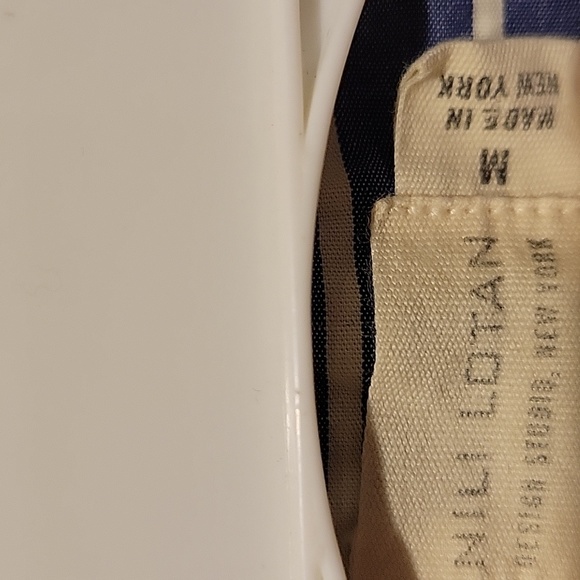 ❤️ NILI LOTAN BLUE WHITE COTTON DRESS WITH POCKETS, MEDIUM - Picture 8 of 10